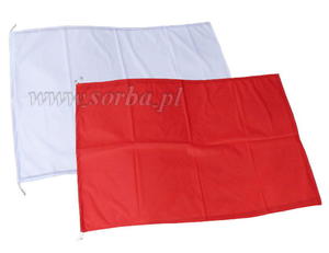 Flaga sygnalizacyjna - biaa i czerwona - 2656093633