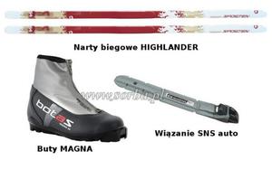 Narty biegowe Kpl. HIGHLANDER+MAGNA+Auto M+kijki - 2656093088