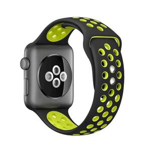 Crong Duo Sport - Pasek do Apple Watch 42/44/45/49 mm (czarny/limonkowy) - 2871670480