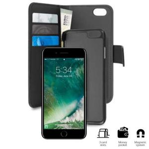 PURO WALLET DETACHABLE - Etui 2w1 iPhone 8 Plus / 7 Plus / 6s Plus / 6 Plus (czarny) - 2857426856