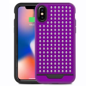 Zizo Star Diamond Hybrid Cover - Etui iPhone X (Purple/Black) - 2862391552