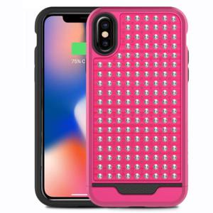 Zizo Star Diamond Hybrid Cover - Etui iPhone X (Pink/Black) - 2862391553