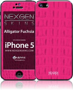 Nexgen Skins - Zestaw skrek na obudow z efektem 3D iPhone SE (2016) / iPhone 5s / iPhone 5 (Alligator Fuchsia 3D) - 2862391654