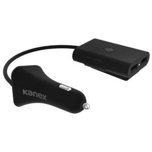 Kanex GoPower Sharable Car Charger - adowarka samochodowa 2 x USB, 2.4 A + HUB 2 x USB, 2.4 A, 2 m (Black) - 2862391776