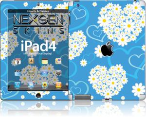 Nexgen Skins - Zestaw skrek na obudow z efektem 3D iPad 2/3/4 (Hearts and Daisies 3D) - 2862391809