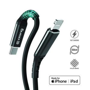 Crong Armor Link - Kabel USB-C Lightning Fast Charging z certyfikat MFi 150cm (czarny) - 2862392976