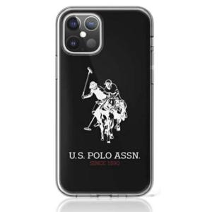 US Polo Assn Big Double Horse Logo - Etui iPhone 12 Pro Max (czarny) - 2870369781