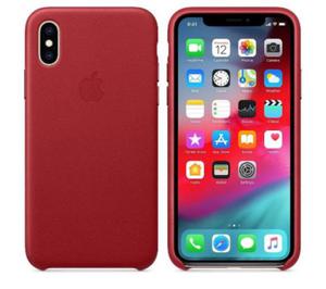 Etui Apple Leather Case do iPhone Xs (Product)Red MRWK2ZM/A (czerwony) - 2870621387