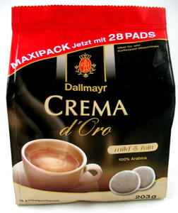 Kawa Senseo Dallmayr Crema d'Oro mild&fein 28 pads - 2823034782