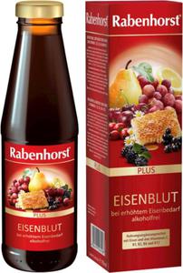 NAPJ OWOCOWO-ZIOOWY Z ELAZEM I WITAMINAMI C, B1, B2, B12 450 ml - RABENHORST - 2860538729