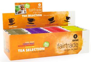 HERBATKI MIX (EARL GREY, OWOCE LENE, ROOIBOS, ZIELONA HERBATA) FAIR TRADE BIO (4 x 25 x 1,8 g) - OXFAM - 2860538885