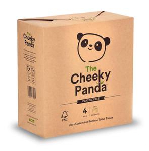 PAPIER TOALETOWY BAMBUSOWY TRZYWARSTWOWY 4 ROLKI W PAPIERZE - CHEEKY PANDA - 2860539133