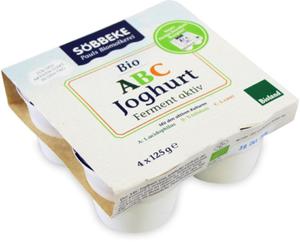 JOGURT PROBIOTYCZNY ABC (3,8% TUSZCZU W MLEKU) BIO 4 x125 g - SOBBEKE - 2860539310