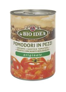 POMIDORY KROJONE BEZ SKÓRY BIO 400 g (PUSZKA) - LA BIO IDEA