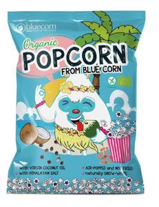 POPCORN Z NIEBIESKIEJ KUKURYDZY Z OLEJEM KOKOSOWYM I SOL HIMALAJSK BEZGLUTENOWY BIO 20 g - POPCROP - 2860540046