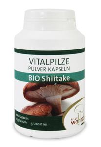 GRZYBY SHIITAKE (TWARDNIK JAPOSKI) BIO 100 KAPSUEK (400 mg) - PILZE WOHLRAB - 2860540169