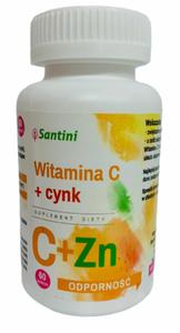 WITAMINA C + CYNK 60 TABLETEK - SANTINI - 2860540208