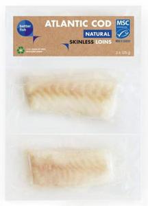 POLDWICA Z DORSZA ATLANTYCKIEGO BEZ SKRY MROONA (2 x 125 g) 250 g - BETTER FISH - 2860540532