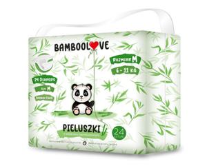 PIELUCHY Z WKNEM BAMBUSOWYM ROZMIAR M 6 - 11 kg (24 szt.) - BAMBOOLOVE - 2860540563