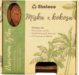 MISKA Z UPINY KOKOSA + YKA Z DREWNA KOKOSOWEGO - EKOLOCO - 2864114994