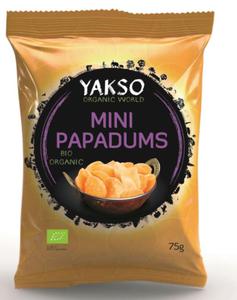 CHIPSY Z SOCZEWICY MINI PAPADUMS BIO 75 g - YAKSO - 2865717003