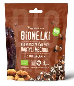 PRALINY DAKTYLOWE Z MIGDAAMI BEZGLUTENOWE BIO 50 g - ORGANIC HOUSE (BIONELKI) - 2866802836