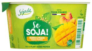 DESER SOJOWY MANGO - BRZOSKWINIA BEZGLUTENOWY BIO 150 g - SOJADE - 2866802855