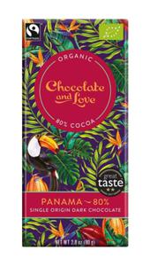 CZEKOLADA SZWAJCARSKA GORZKA 80 % PANAMA FAIR TRADE BIO 80 g - CHOCOLATE AND LOVE - 2867684218