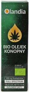 OLEJEK KONOPNY 10 % (1000 mg FITOSKADNIKW) BIO 10 ml - OLANDIA - 2871828605