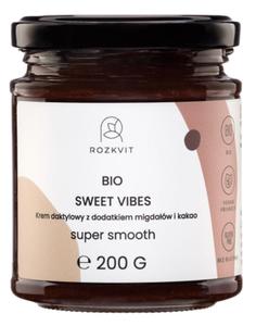 KREM DAKTYLOWY Z MIGDAAMI I KAKAO (SWEET VIBES) BEZGLUTENOWY BIO 200 g - ROZKVIT - 2871558448