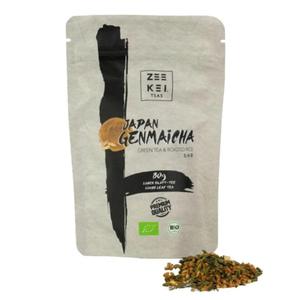 HERBATA GENMAICHA JAPOSKA - ZIELONA Z PRAONYM RYEM BIO 80 g - MATCHA MAGIC - 2873058470