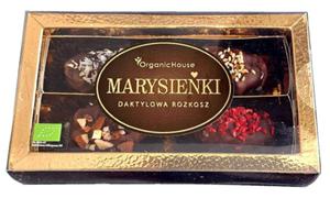 DAKTYLE MEDJOOL OBLANE CIEMN CZEKOLAD Z NADZIENIEM I POSYPK BEZGLUTENOWE BIO 110 g - ORGANICHOUSE (MARYSIEKI) (PRODUKT SEZONOWY) - 2873208052