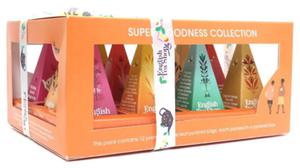 KOLEKCJA HERBATEK OWOCOWO - ZIOOWYCH BIO PIRAMIDKI (SUPER GOODNESS - 6 SMAKW) (12 x 2 g) 24 g - ENGLISH TEA SHOP - 2875028628