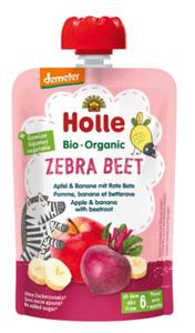 MUS W TUBCE BURACZANA ZEBRA (JABKO - BANAN - BURAK) BEZ DODATKU CUKRW OD 6 MIESICA DEMETER BIO 100 g - HOLLE - 2875028641