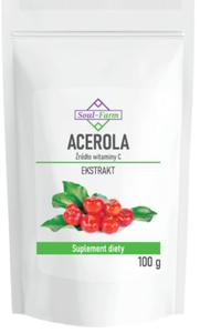 ACEROLA EKSTRAKT PROSZEK 100 g - SOUL FARM - 2876438538