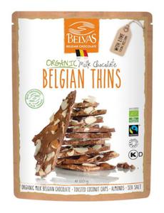 Kawaki mlecznej czekolady belgijskiej z kokosem i migdaami BIO 120g Belvas - 2834661689