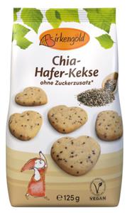 CIASTKA OWSIANE Z CHIA BEZ DODATKU CUKRU 125 g - BIRKENGOLD - 2876530510