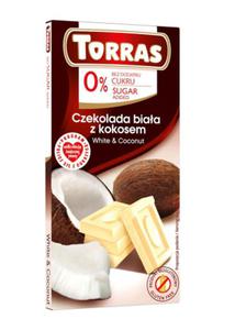 CZEKOLADA BIAA Z KOKOSEM BEZ DODATKU CUKRU BEZGLUTENOWA 75 g - TORRAS - 2877016332