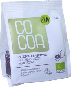 ORZECHY LASKOWE W CZEKOLADZIE KOKOSOWEJ BIO 70 g - COCOA - 2860536080