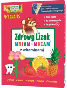 ZDROWY LIZAK MINIAM-MNIAM Z WITAMINAMI BEZ CUKRU (4 + 1 GRATIS) 30 g - STARPHARMA - 2877016423