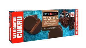 CIASTKA KAKAOWE Z KREMEM O SMAKU BROWNIE W CZEKOLADZIE DESEROWEJ BEZ DODATKU CUKRU 128 g - PURE&GOOD - 2878141037