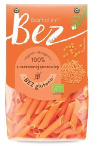 MAKARON PROTEINOWY (Z SOCZEWICY CZERWONEJ) PENNE BEZGLUTENOWY BIO 250 g - BARTOLINI - 2878592996