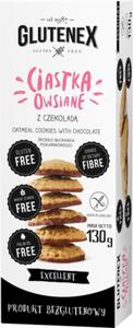 CIASTKA OWSIANE Z CZEKOLAD BEZGLUTENOWE 130 g - GLUTENEX - 2878593050