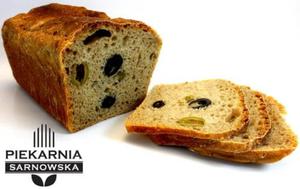 Chleb orkiszowy woski z oliwkami na zakwasie 600g Dobra Piekarnia dawniej Sarnowska - 2862963558