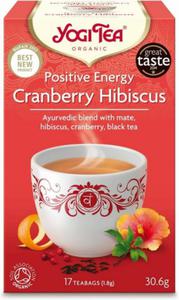 HERBATKA POZYTYWNA ENERGIA URAWINA - HIBISKUS (POSITIVE ENERGY CRANBERRY HIBISCUS) BIO (17 x 1,8 g) 30,6 g - YOGI TEA - 2853358413