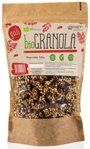 GRANOLA Z GOJI BEZ DODATKU CUKRW BEZGLUTENOWA BIO 320 g - PAPAGRIN - 2860536158