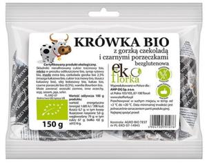 Krówki z gorzk czekolad i czarn porzeczk bezgluten. BIO 150g Ekoflorka