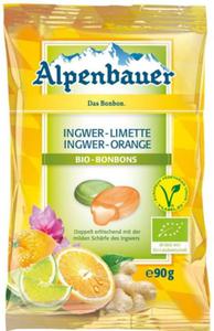 Cukierki z nadzieniem o smaku imbirowo-limonkowym i imbirowo-pomaraczowym Vegan BIO 90g Alpenbauer - 2860536945