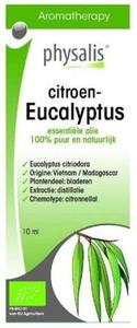 OLEJEK ETERYCZNY EUKALIPTUS CYTRYNOWY (CITROEN EUCALYPTUS) BIO 10 ml - PHYSALIS - 2860537040