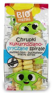 Chrupki kukurydziano-gryczane Spirale bezglutenowe BIO 60g Biominki - 2860537097